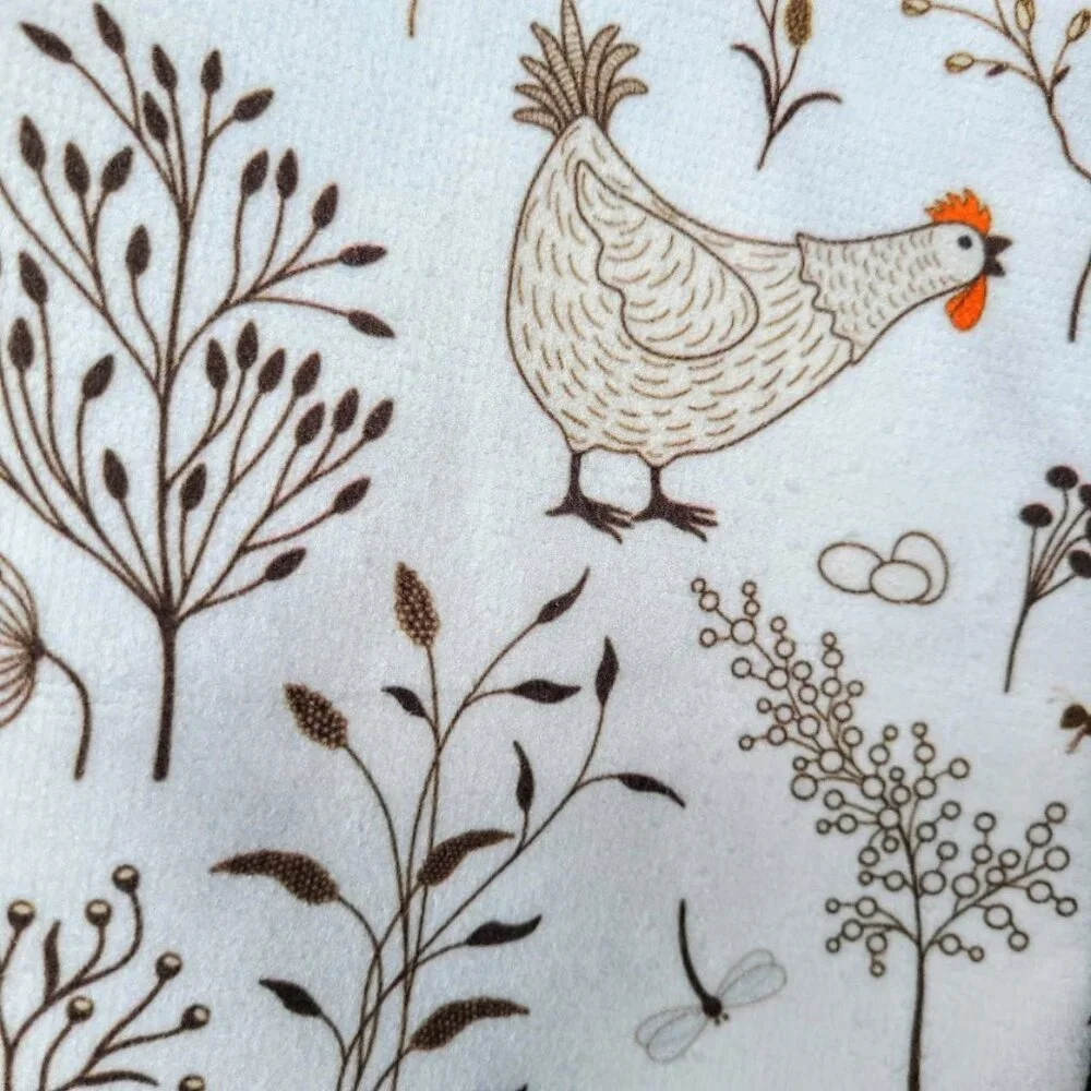 Farmhouse Kitchen Towels Set Rooster Decor Country Cottage Decoration Dish Cloth
